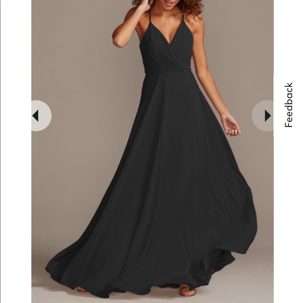 Size 12 Black Bridesmaid Dress

spaghetti strap full skirt bridesmaid dress